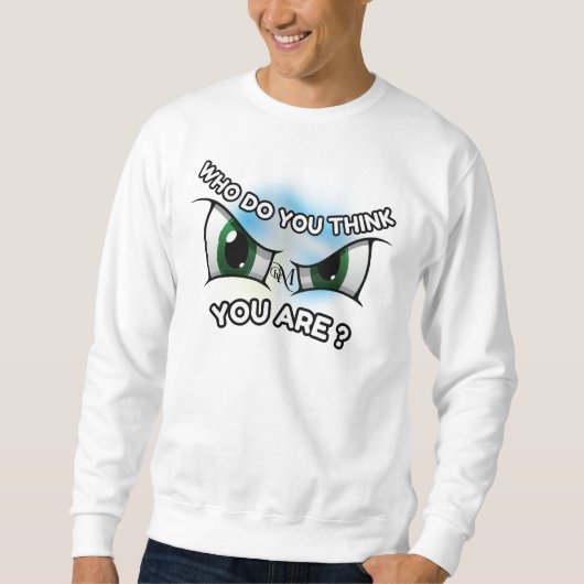 Sweatshirt : Who Do 考え You (白) スウェットシャツ (正面)