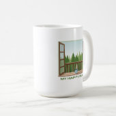 Sweatshirt Window with a View Happy Place コーヒーマグカップ (正面右)