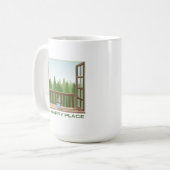 Sweatshirt Window with a View Happy Place コーヒーマグカップ (正面左)