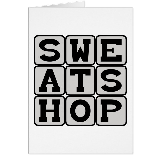 Sweatshop、劣悪な労働条件 (正面)