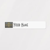 Sweden Art Deco Flag Custom Waterproof Name Label ラベル (デザイン1)