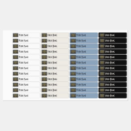 Sweden Art Deco Flag Custom Waterproof Name Label ラベル