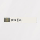 Sweden Art Deco Flag Custom Waterproof Name Label ラベル (デザイン2)