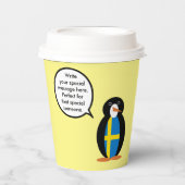 Sweden_flag_ペンギンさん_お名前入り 紙コップ (正面)