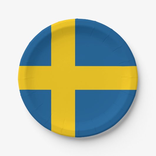 Sweden Flag ペーパープレート (正面)