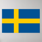 Sweden Flag ポスター (正面)