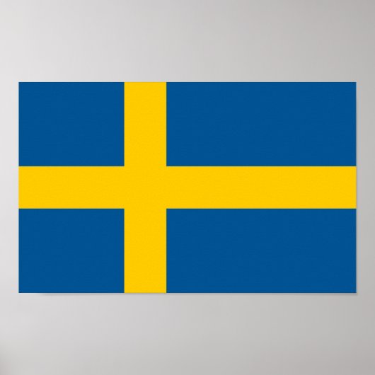 Sweden Flag ポスター (正面)