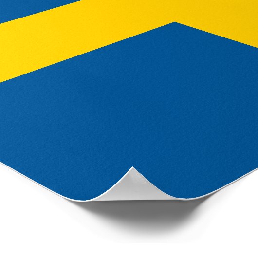 Sweden Flag ポスター (角)