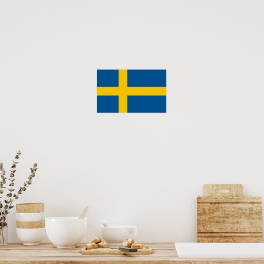 Sweden Flag ポスター (キッチン)