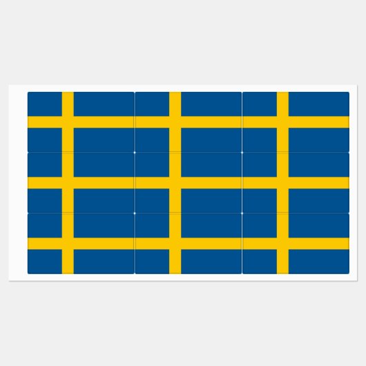 Sweden Flag ラベル (シート)