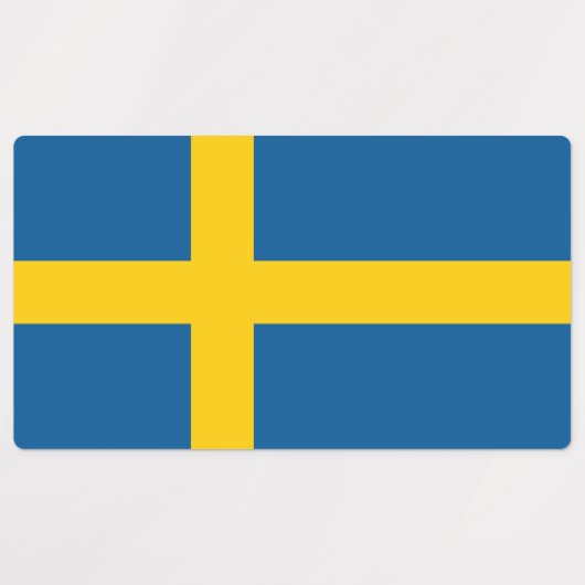 Sweden Flag ラベル (デザイン2)