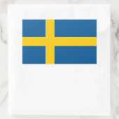 Sweden Flag 長方形シール (バッグ)