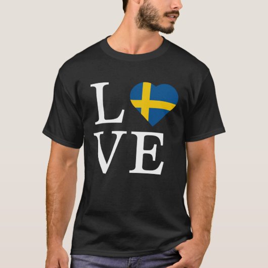 Sweden Flag Travel Vacation to Cute Swedish and Sc Tシャツ (正面)