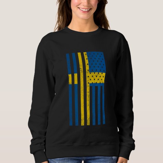 Sweden Flag USA Swedish Sverige Svenska Stockhol スウェットシャツ (正面)