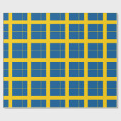 Sweden Flag Wrapping Paper ラッピングペーパー (フラット)