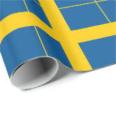 Sweden Flag Wrapping Paper ラッピングペーパー (ロールコーナー)