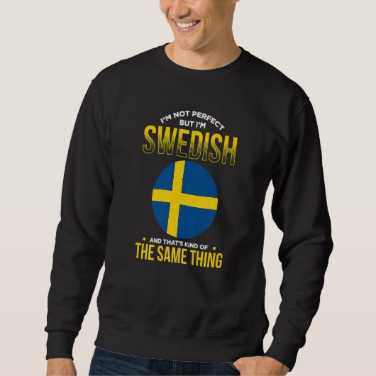 Sweden For Proud Swedes Swedish Flag Sverige Scand スウェットシャツ (正面)