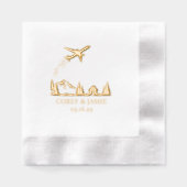 Sweden Passport 箔ナプキン (正面)