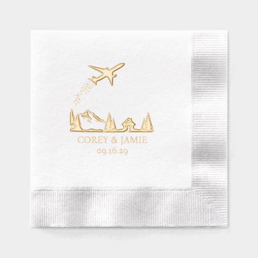 Sweden Passport 箔ナプキン (正面)