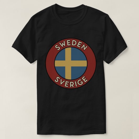 Sweden Sverige Tシャツ (デザイン正面)
