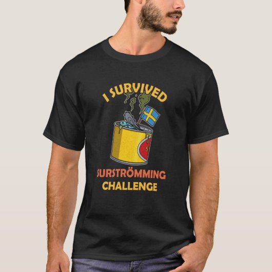 Sweden Swedish fish specialty Surstromming puke fi Tシャツ (正面)