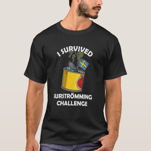 Sweden Swedish fish specialty Surstromming puke fi Tシャツ (正面)