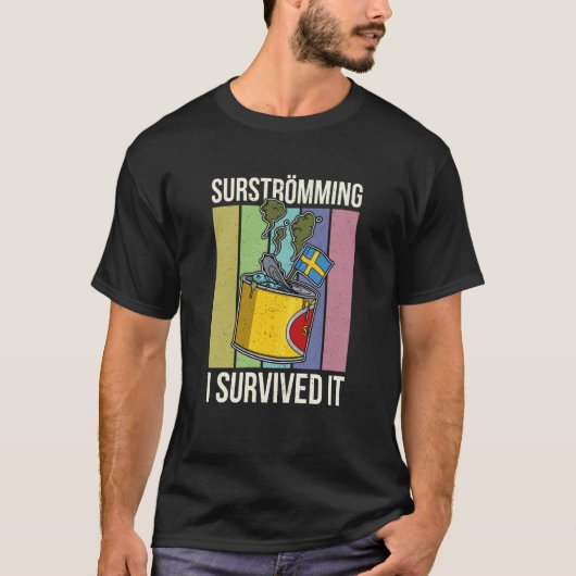 Sweden Swedish fish specialty Surstromming puke fi Tシャツ (正面)