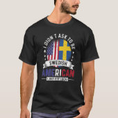Swedish American Countries Flags Pride Country Swe Tシャツ (正面)