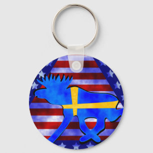 Swedish-American Moose キーホルダー