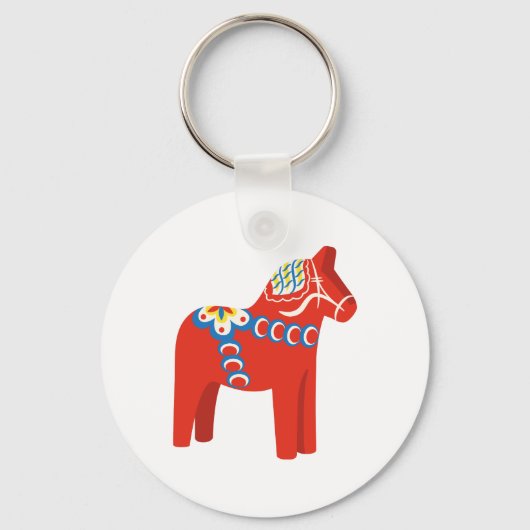 Swedish Dala Horse キーホルダー (正面)
