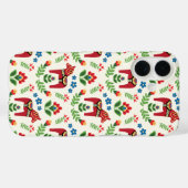 Swedish Dala Horses Red Case-Mate iPhoneケース (裏面 (横))
