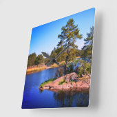 swedish  landscap, photo スクエア壁時計 (傾斜)