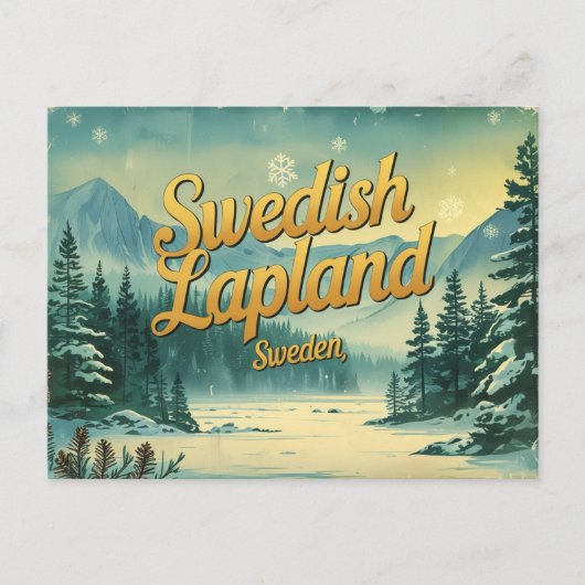 Swedish Lapland the Arctic Wonderland ポストカード (正面)