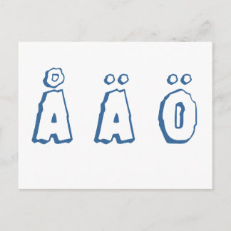 Swedish letters ポストカード