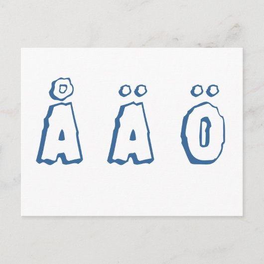 Swedish letters ポストカード (正面)