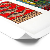 Swedish Matchbox Labels Collage Print, Vintage ポスター (角)