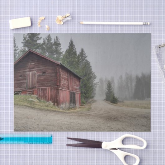 Swedish Red Barn Tissue Paper 薄葉紙 (クラフト)