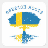 Swedish Roots Flag スクエアシール (正面)