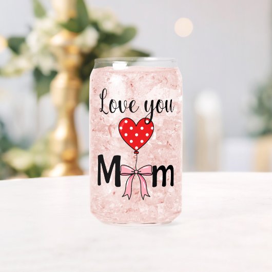 Sweetでおしゃれな「Love You Mom」 ガラス缶 (インサイチュ (ウェディング))