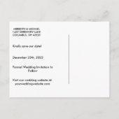 Sweetの写真のアナウモダン結婚ンセムの日付を保存 案内ポストカード (裏面)