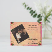 Sweetの写真のアナウモダン結婚ンセムの日付を保存 案内ポストカード (スタンド正面)