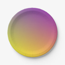 SWEETデイジーブルー+パープルグラデーション紙プレート