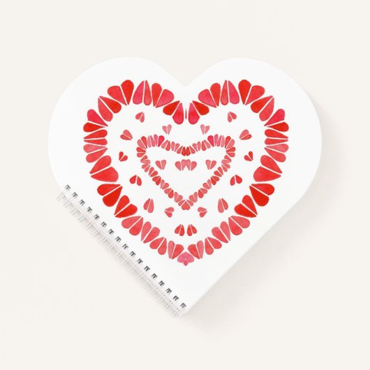 SWEETハートハート形状スパイラルノート ノートブック (正面)