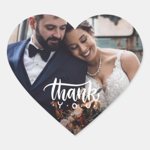 Sweetハート写真結婚のThank You Feed ハートシール