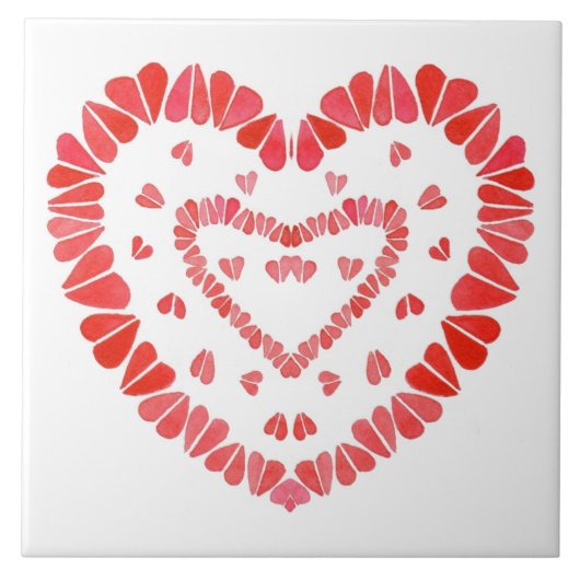SWEETハート6"X6"セラミックタイル タイル (正面)