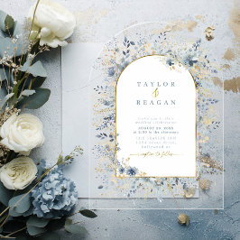 Sweetフローラ結婚のArch Transparent ID1045 アクリル招待状