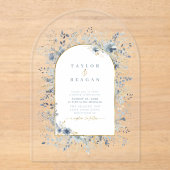 Sweetフローラ結婚のArch Transparent ID1045 アクリル招待状 (正面)
