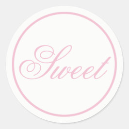 "Sweet"のステッ結婚ク – 赤面ピンク ラウンドシール