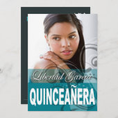Sweet 15キンセヤニェラ写真誕生パーティー 招待状 (正面/裏面)