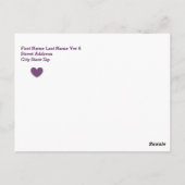 SWEET 16ありがとうハートドットB03紫 ポストカード (裏面)